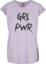 Urban Classics Dames Tshirt -S- GRL PWR Paars