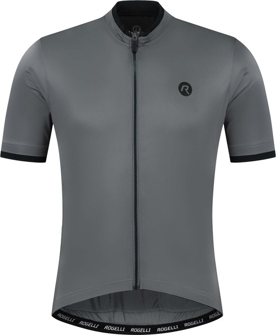 Rogelli Essential Fietsshirt - Korte Mouwen - Heren - Grijs - Maat XL