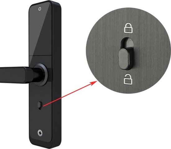 Deurslot vingerafdruk smart lock, verstelbare cilinder 60 mm (35/45