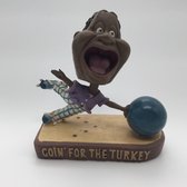 Bowling Bobblehead: Turkey, een van keramiek gemaakt mannetje met een bewegend hoofd
