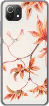 Geschikt voor Xiaomi Mi 11 Lite hoesje - Japanse esdoorn - Herfst - Vintage - Siliconen Telefoonhoesje