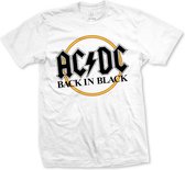 AC/DC - Back In Black Heren T-shirt - XXL - Wit