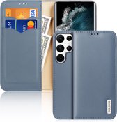 Dux Ducis Hivo Samsung Galaxy S22 Ultra Cover RFID Book Case Blauw