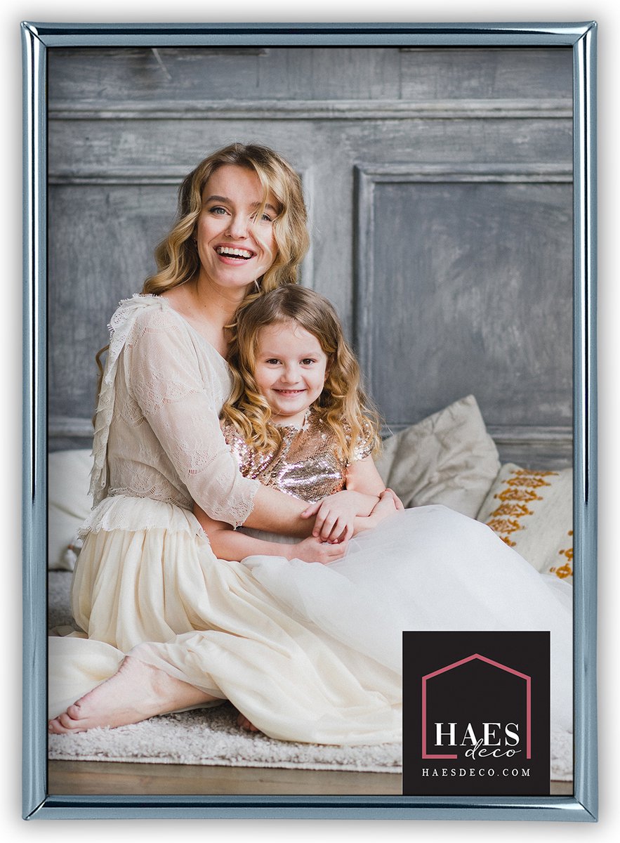 HAES DECO - Verzilverde Fotolijst Como voor 1 foto van 13x18 cm - VP12118