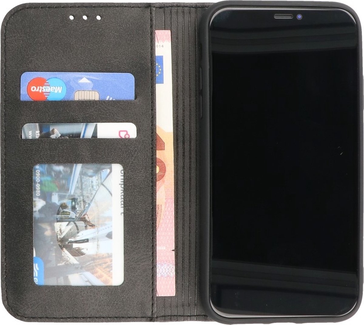 Magnetisch Folio Book Case - Hoesje Hoesje Geschikt voor Samsung Galaxy A22 4G Zwart