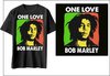 Bob Marley - One Love Heren T-shirt - M - Zwart