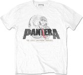 Pantera - Snake Logo Heren T-shirt - M - Wit