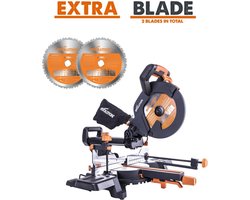 EVOLUTION - COMBOPACK R255SMS+ + ZAAGBLAD MULTIFUNCTIONEEL - DIA 255 MM - 2000W - 17KG