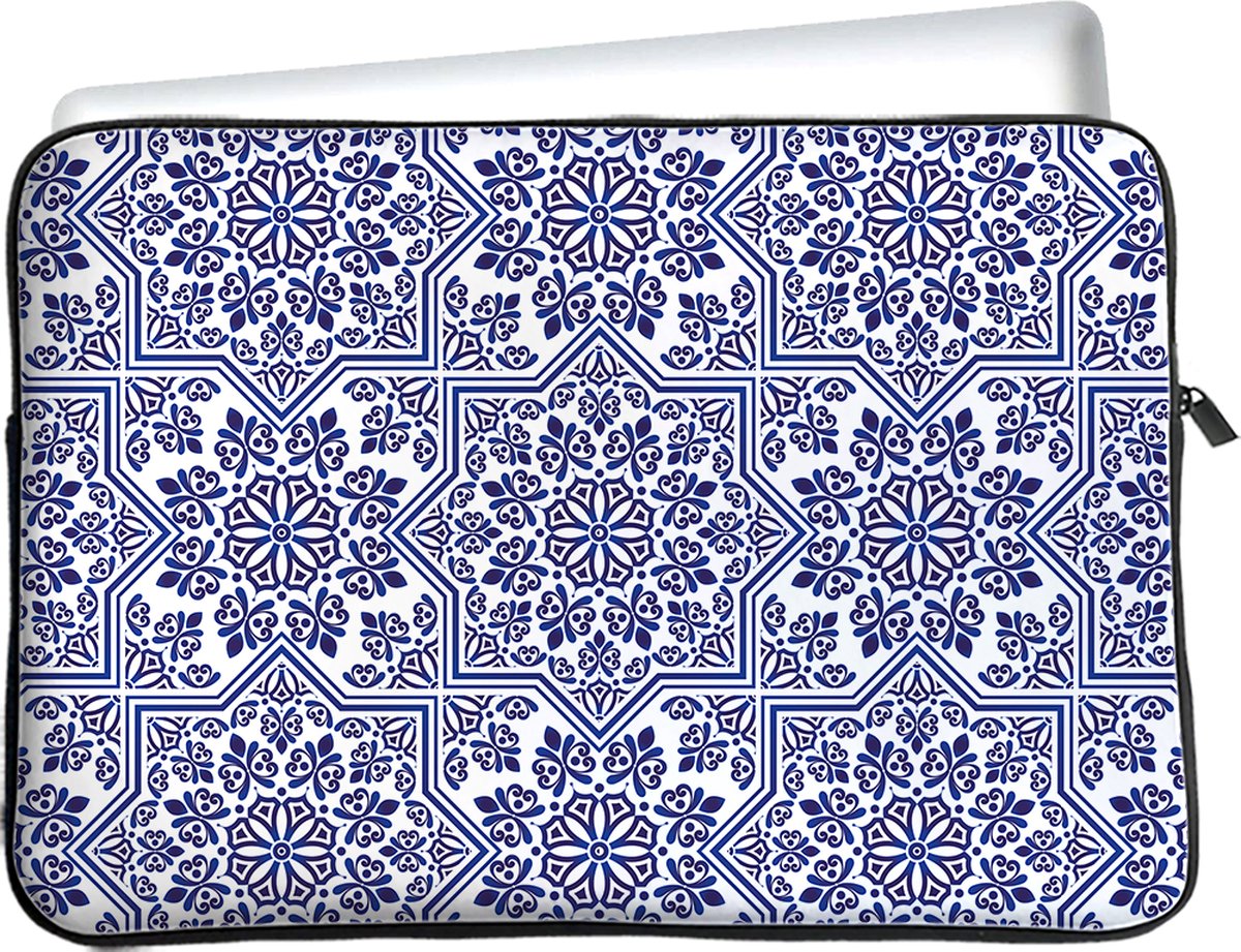 iPad Mini 2021 hoes - Tablet Sleeve - Delfts Blauw II - Designed by Cazy