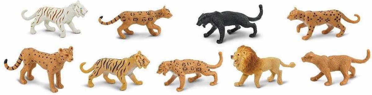Safari LTD Speelfiguren Katachtige Roofdieren - 9 Figuren - 4-7,5 cm - speelgoed