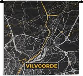 Tapisserie - Tapisserie - Plan de la ville - Vilvoorde - Or - Carte - Carte - 180x180 cm - Tapisserie