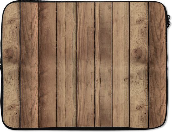 Laptophoes 15 inch - Hout - Brocante - Patronen - Laptop sleeve