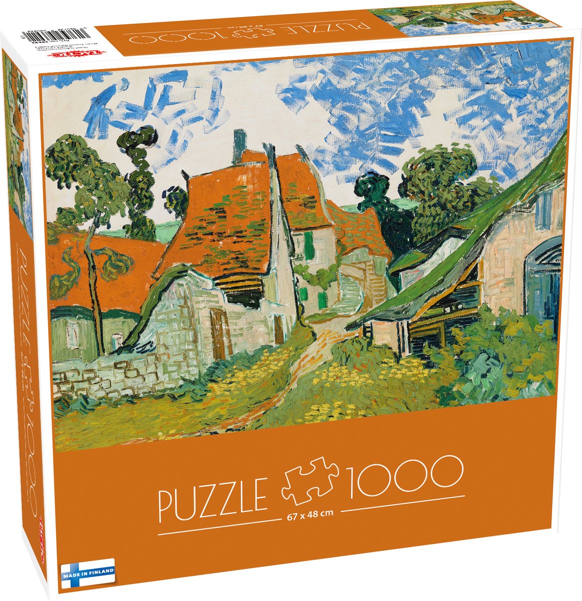 Tactic Vincent van Gogh: Street in Auvers-sur-Oise – Puzzel – 1000 stukjes – Wereldberoemde Postimpressionistische Kunst – Iconisch Straattafereel – Hoogwaardige Scandinavische Kwaliteit