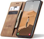 Coque Samsung Galaxy S22 - Book Case Cuir Slimline Marron