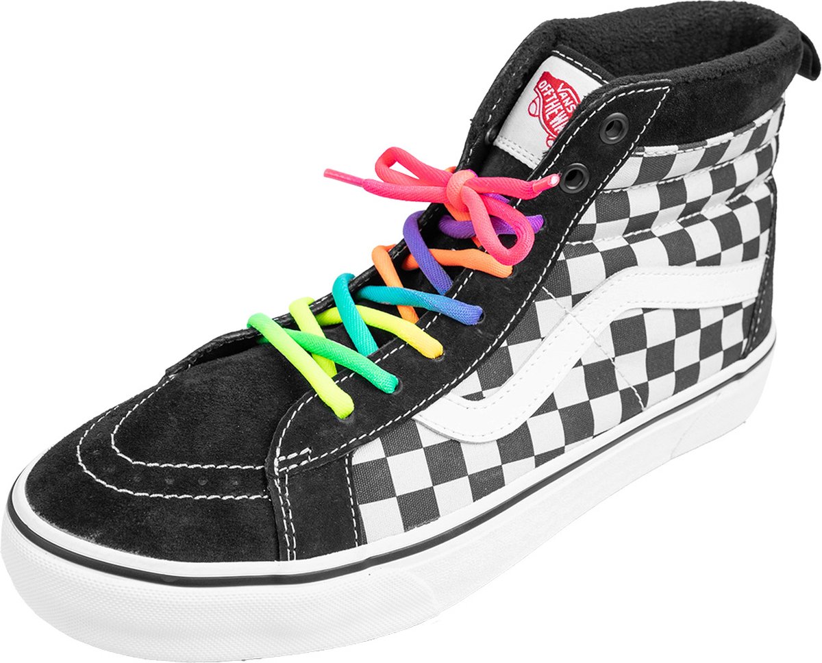 Sneakerveters | Ronde schoenveters | regenboog | nylon | 100 cm