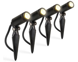 QAZQA Garly Prikspot - LED - 4 stuks - IP68 - Ø2,4 cm - Zwart