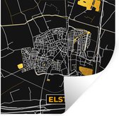 Stickers Stickers muraux - Elst - Or - Carte - Carte - Plan de la ville - 120x120 cm - Feuille adhésive XXL