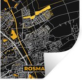 Stickers muraux - Film autocollant - Rosmalen - Carte - Plan de la ville - Carte - Black and Gold et Or - 100x100 cm - Film adhésif - Stickers muraux Chambre d'enfant - Papier peint autocollant XXL - Papier peint autocollant - Film autocollant