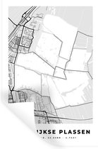 Stickers Stickers muraux - Carte - Reeuwijkse Plassen - Pays- Nederland - Carte - Plan de la ville - 40x60 cm - Feuille adhésive