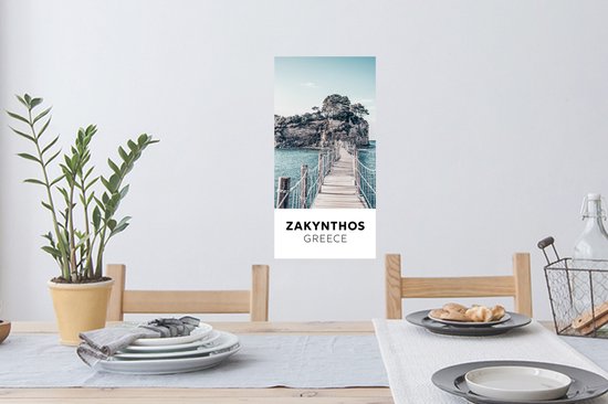 Stickers muraux - Film autocollant - Zakynthos - Grèce - Pont - 20x40 cm - Film adhésif - Stickers muraux Chambre d'enfant - Papier peint autocollant