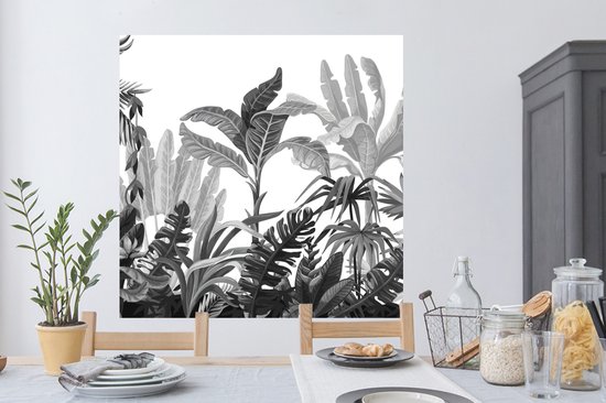 Stickers muraux - Jungle - Feuilles - Plantes - 120x120 cm - Film Adhésif XXL