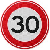 Verkeersbord 30 km - aluminium DOR, A1 600 mm Klasse 3 - 15 jaar garantie