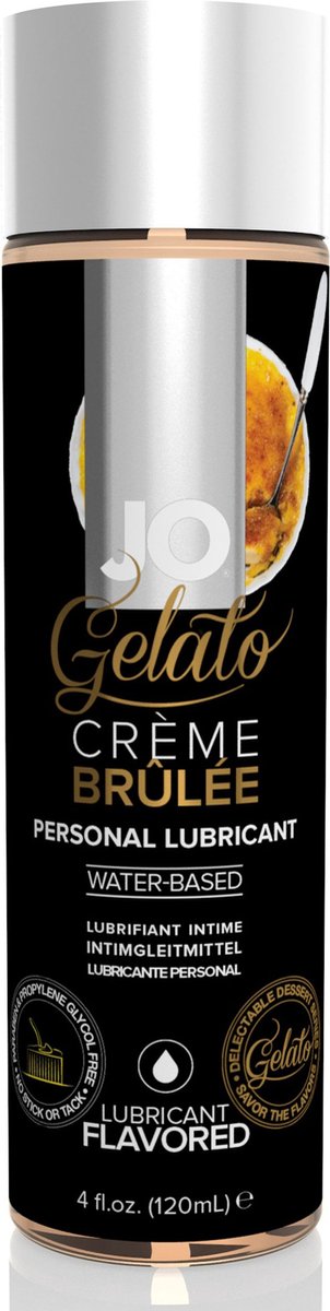 Goedkoopste System JO - Gelato Glijmiddel Waterbasis Crème Brulee - 120 ml