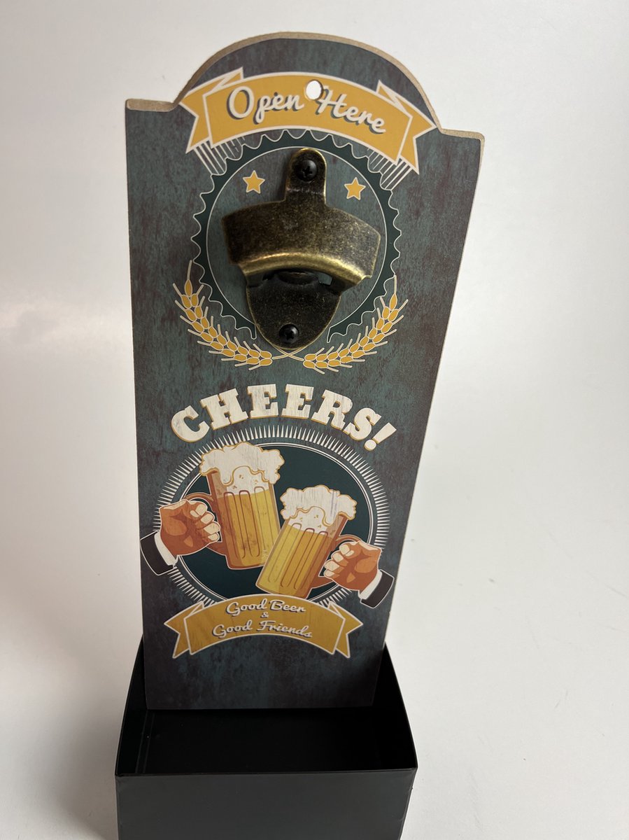 Opener voor aan de wand “Cheers”