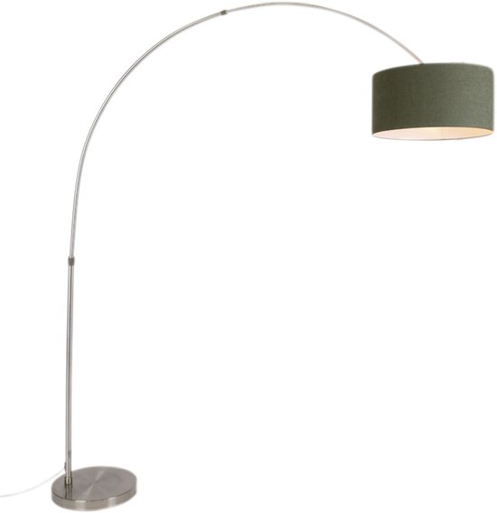 QAZQA Satin – Moderne Staande booglamp