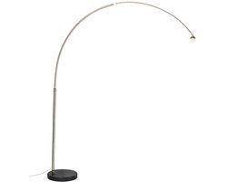 QAZQA Booglamp XXL - Moderne Staande booglamp - 1 lichts - H 2690 mm - Staal - Woonkamer
