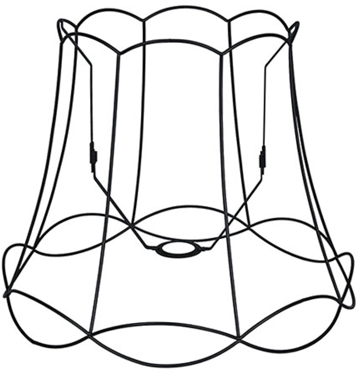 QAZQA granny frame - Retro Lampenkap - Ø 450 mm - Zwart -