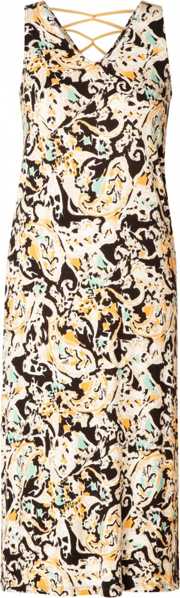 YESTA Lavera Jurk - Soft Sand/Multi Colo - maat 1(48)