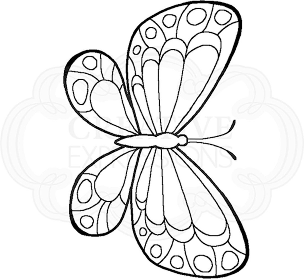 Woodware Clear singles stempel mini wings Marbled Wit