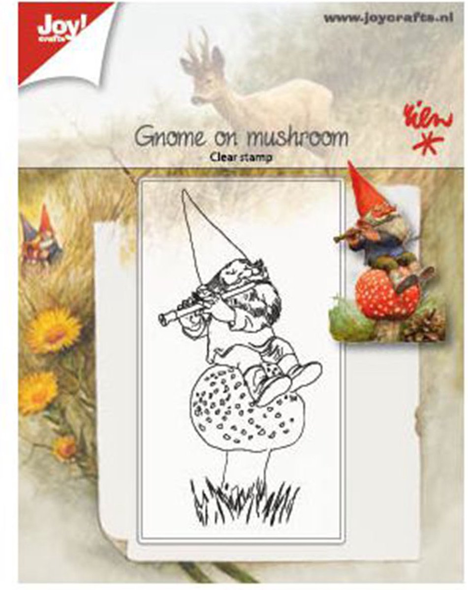 Joy!Crafts Clear stempel Kabouter op paddenstoel