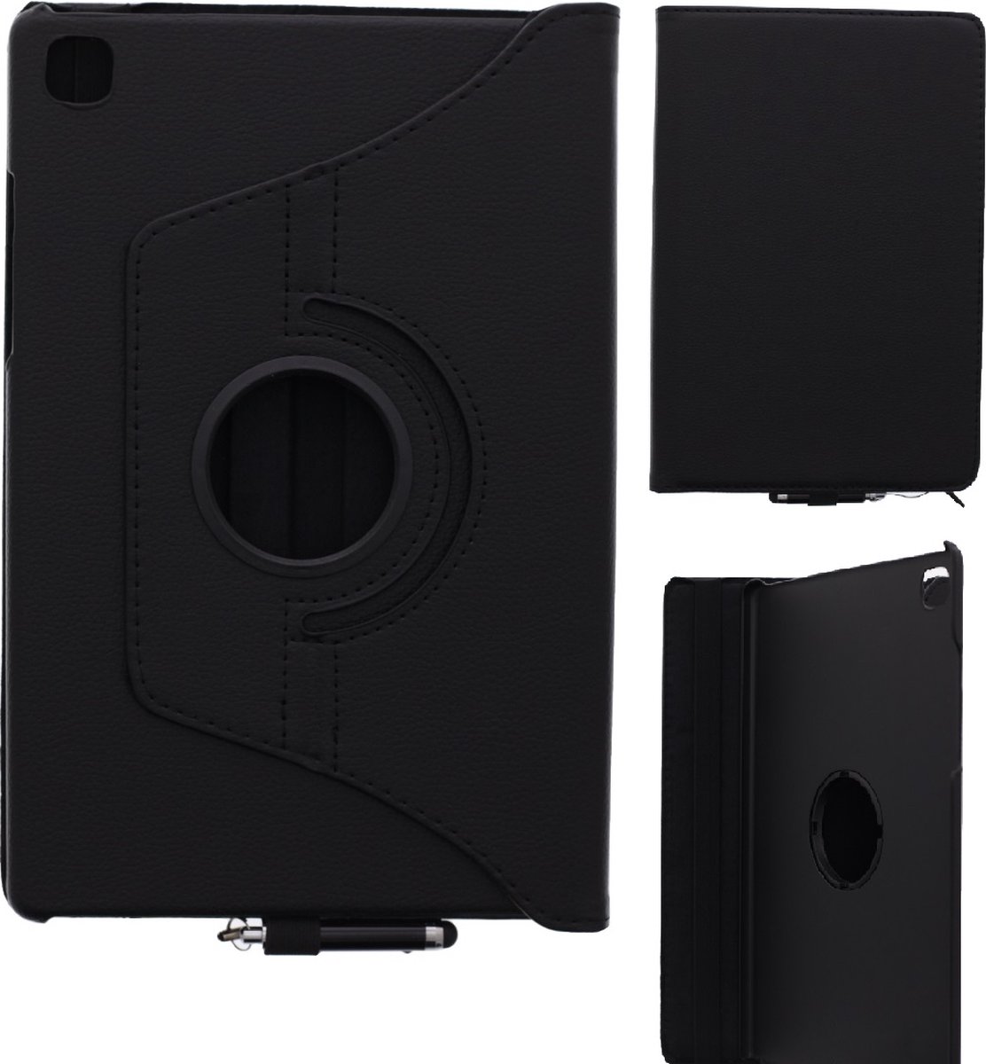 LuxeBass Samsung Galaxy Tab A7 (2020) Tri-Fold - Multi-Stand Case - Smartcase - Smart Cover - Hoesje - Beschermcase - Zwart