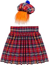 Widmann - Landen Thema Kostuum - Tartan Schotse Man - Rood - One Size - Carnavalskleding - Verkleedkleding