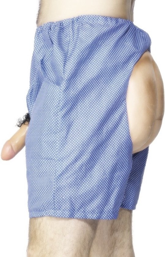 Grappige onderbroek met nep piemel en billen - Fopartikelen - Namaak penis verkleedkleding - carnaval - vrijgezellenfeest 50/52