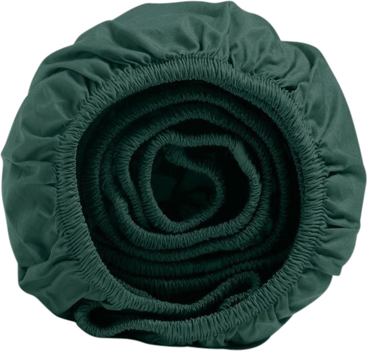 Yumeko hoeslaken percal katoen bosgroen 180x200x30 - Bio, eco & fairtrade Forest Green