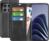 OnePlus 10 Pro Bookcase hoesje - Just in Case - Effen Zwart - Kunstleer