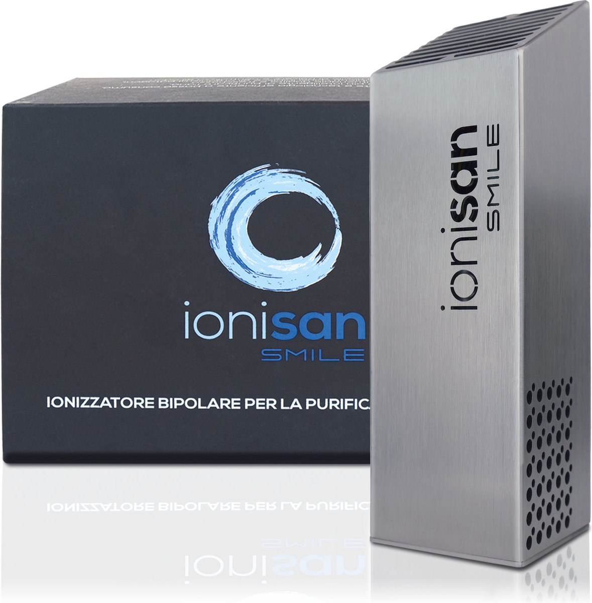 Ionisan Smile - Luchtreiniger met Ionisator - Luchtbehandeling - Air Purifier zonder filter - Zeer stil en compact - 24/7 schone lucht - Gemakkelijk in gebruik - Woonkamer - Slaapkamer - Keuken