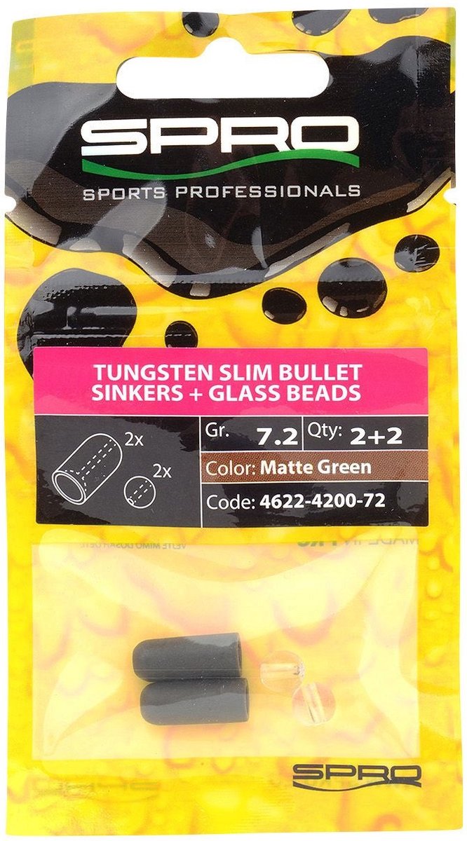 Spro Camo Tungsten Slim Bullet Sinkers Matte Camo 1.8 Gr
