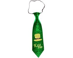 St Patricks Day stropdas Kiss Me voor volwassenen