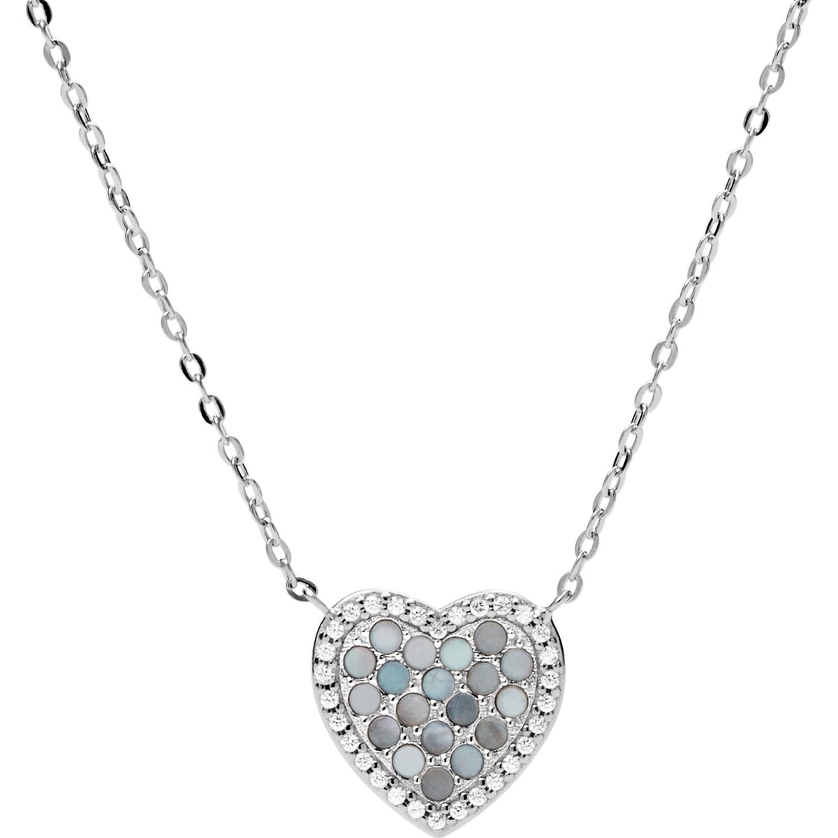 Fossil Damesketting 925 sterling zilveren parel One Size 88459954