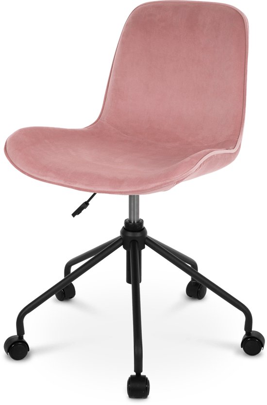 Nout bureaustoel velvet dusty pink