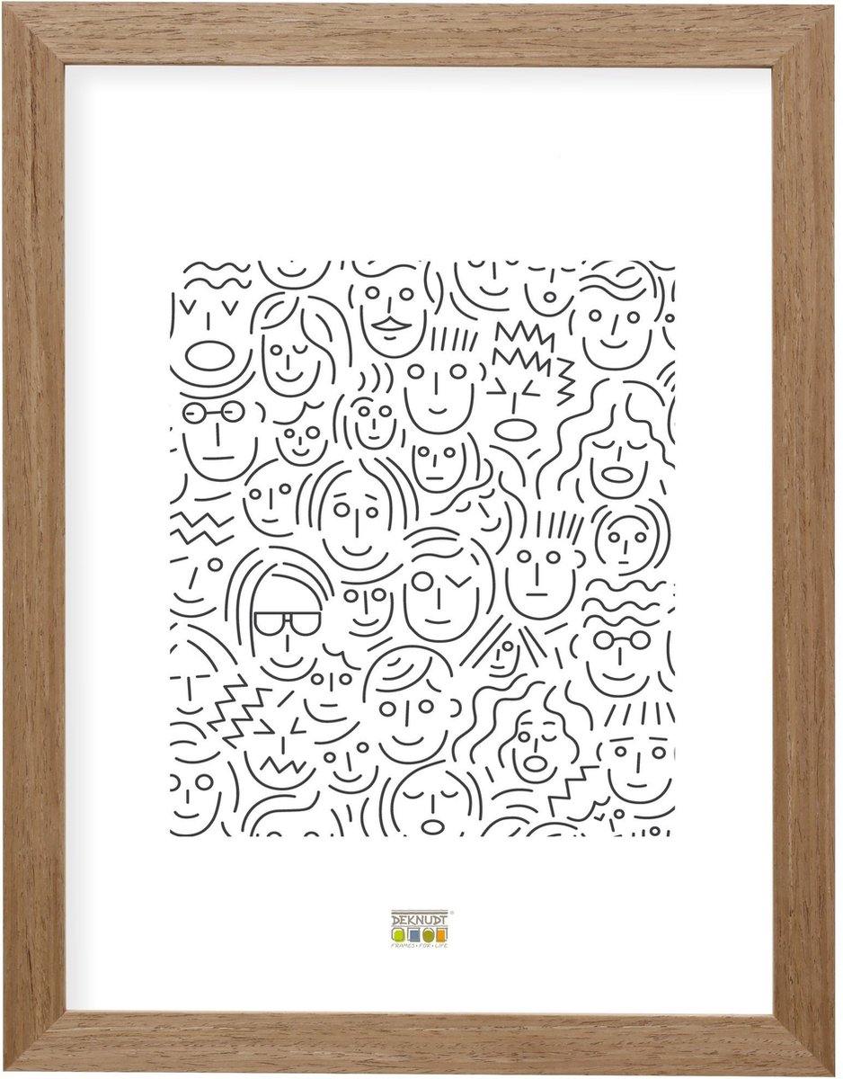 Deknudt Frames fotolijst S46BH3 - bruin-grijze houtkleur - foto 13x13