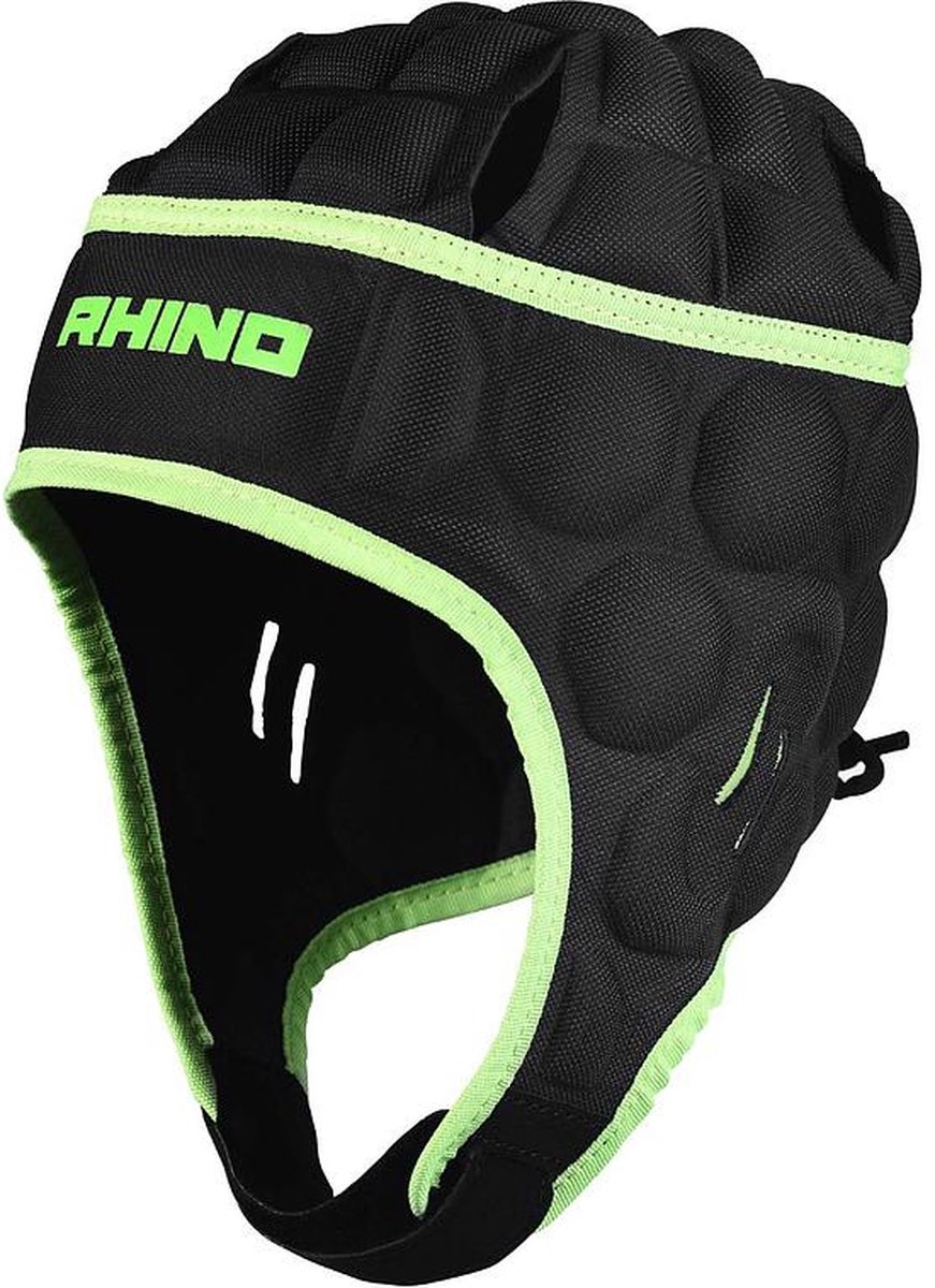 Rhino Hoofdbeschermer Senator Jr Polyester Zwart/groen Mt M