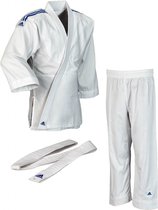 Judopak Adidas voor kinderen | meegroeipak J250 | wit (Maat: 90 - 100)