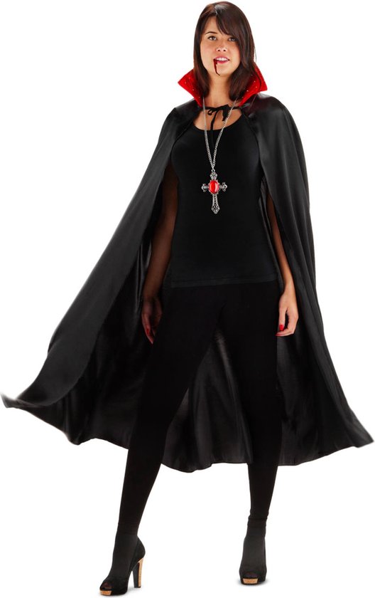 Folat Verkleedcape Vampier Led Polyester Zwart One-size