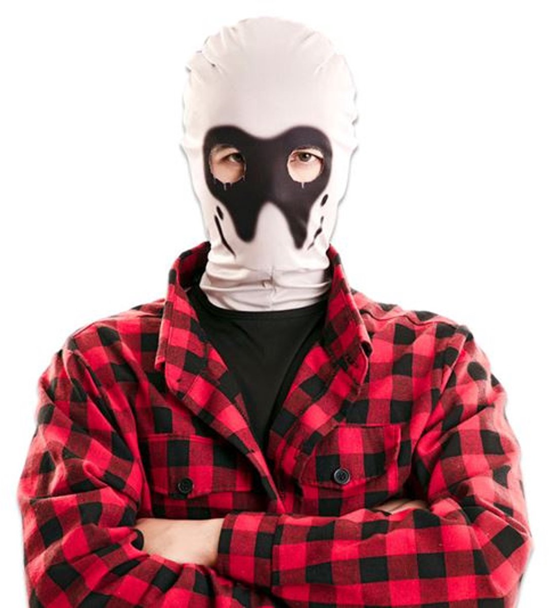 Witbaard Masker Rorschach Polyester Wit/zwart Maat One-size