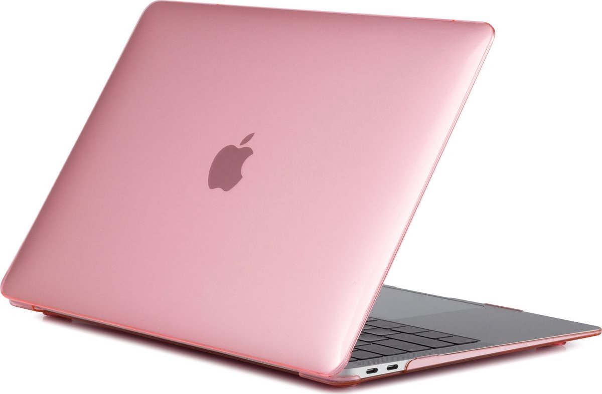 Mobigear Laptophoes geschikt voor Apple MacBook Air 13 Inch (2018-2020) Hoes Hardshell Laptopcover MacBook Case | Mobigear Glossy - Roze - Model A1932 / A2179 / A2337